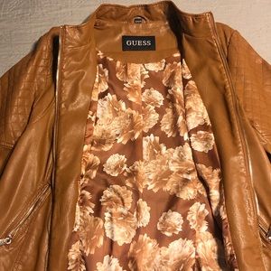 Guess Women’s  leather Moto Jacket size XL